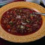 vegetable beef lentil soup