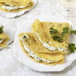 Food Network's Recipe, Chickpea Crepes with Herbed Goat Cheese